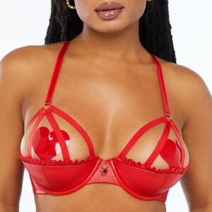Savage X Fenty Glossy Flossy Caged Quarter Cup Bra 36C